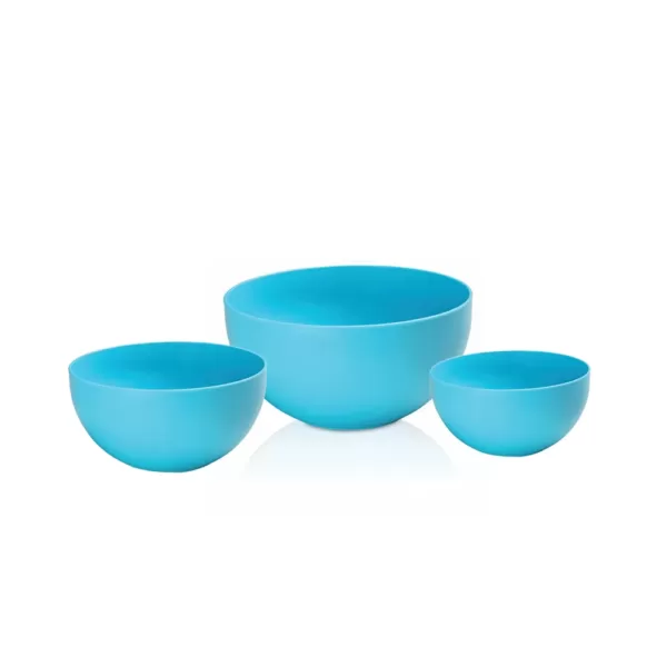 UCSAN PLASTIC Chef Frosted Salad Bowl ( 3 Pcs Set ) ( 1,2 + 2,5 + 4 L )