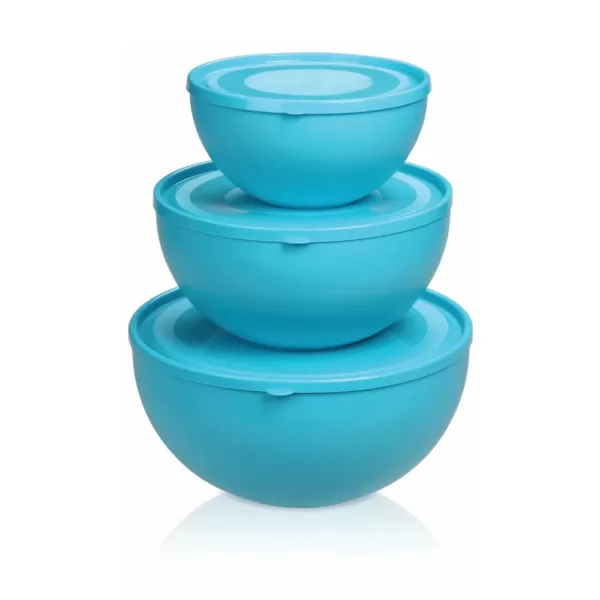 UCSAN PLASTIC Fit Round Bowl with Lid ( 3 Pcs Set ) ( 0,6 L + 2,5 L + 4 L )