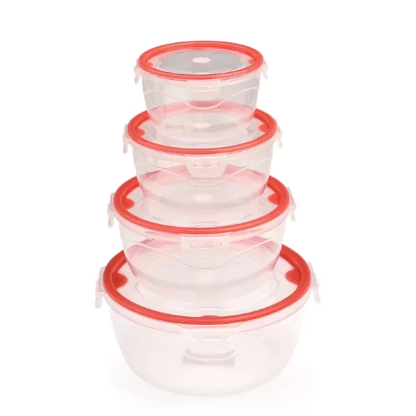 UCSAN PLASTIC Lock & Fit Round Box 4 Pcs Set ( 0,35 L + 0,65 L + 1,1 L + 1,9 L )