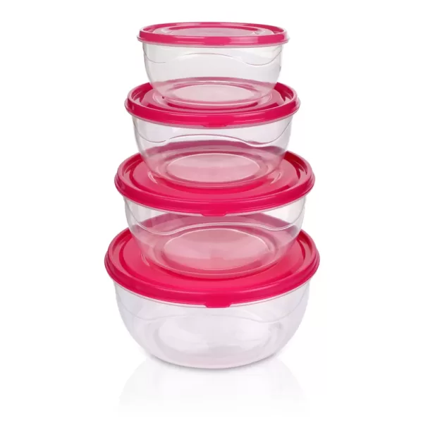 UCSAN PLASTIC Soft & Lock Round Food Saver (Set of Four) (0,48 LT + 0,85 LT + 1,4 LT + 2 LT)