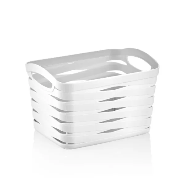 UCSAN PLASTIC Basket with Riband Design (26 X 20 X 17 CM) 6,6 LT