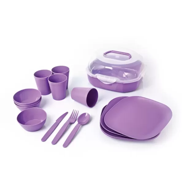 UCSAN PLASTIC Premium Picnic Set with Bowl (4 Person & 26 Pcs)