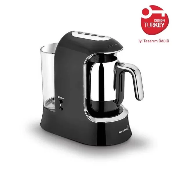 Korkmaz Kahvekolik Aqua Turkish Coffee Maker 700 Watt – Black/Chrome