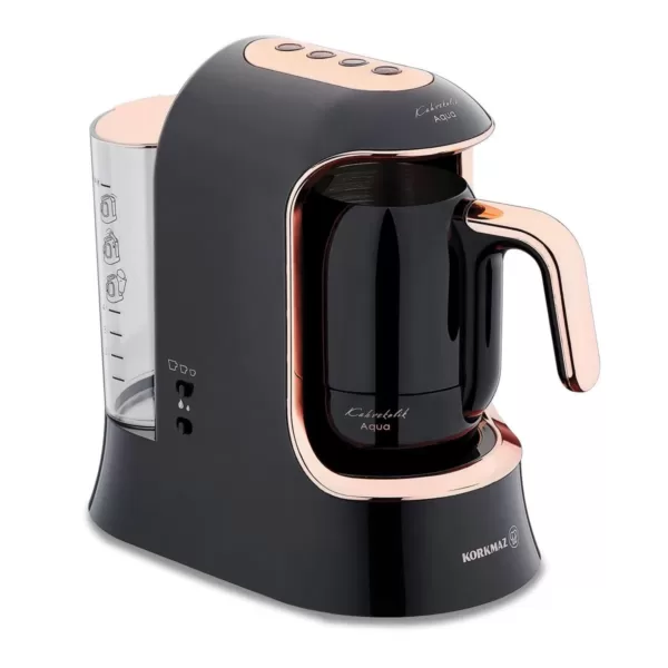 Korkmaz Kahvekolik Aqua Turkish Coffee Maker 700 Watt – Black/Rosegold