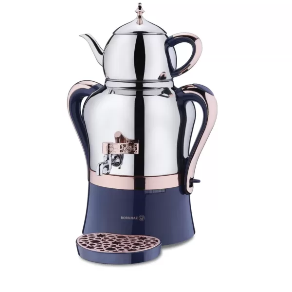 Korkmaz Hanedan Electrical Samovar 2000 Watt – Inox/Rosegold