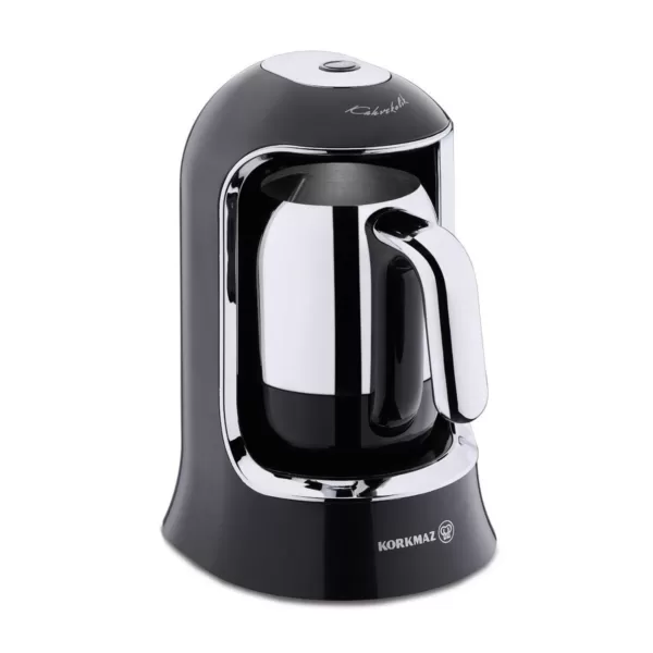 Korkmaz Kahvekolik Turkish Coffee Maker 400 Watt – Black/Chrome