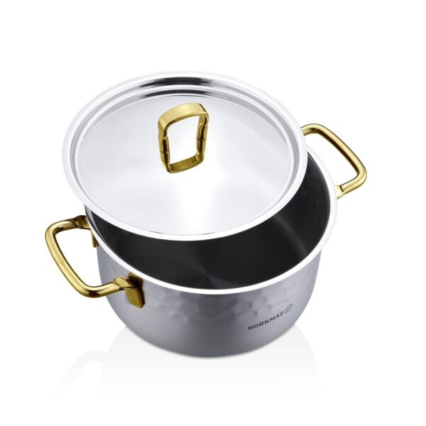 Korkmaz Erna 8 Piece Gold Cookware Set 2